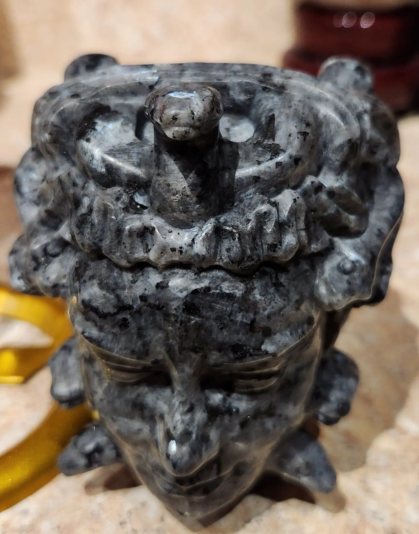 Crystal Carved Medusa, Medium Sized Carved Crystal Medusa, Larvikite Medusa, Black Obsidian Medusa Head, 1lb 13.5 OZ. Etsy
