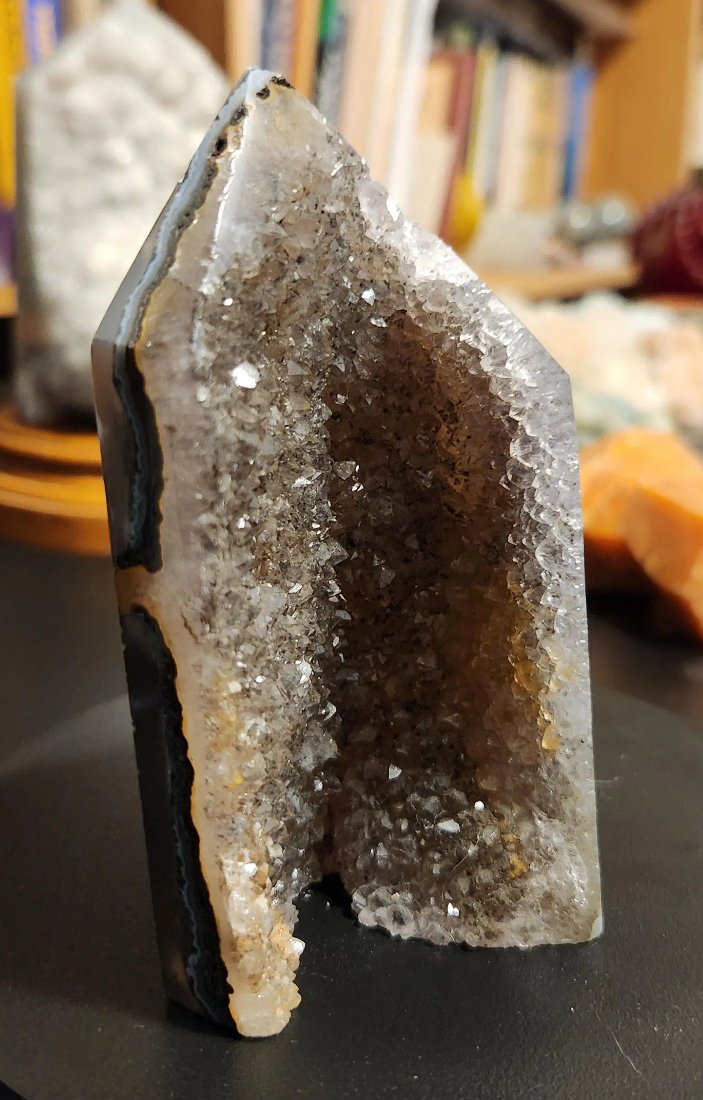 Druzy Agate Tower | Natural Crystal for Inner Strength & Balance | 4.2 Healing Stone | Spiritual Home Décor Meditation Gift Etsy