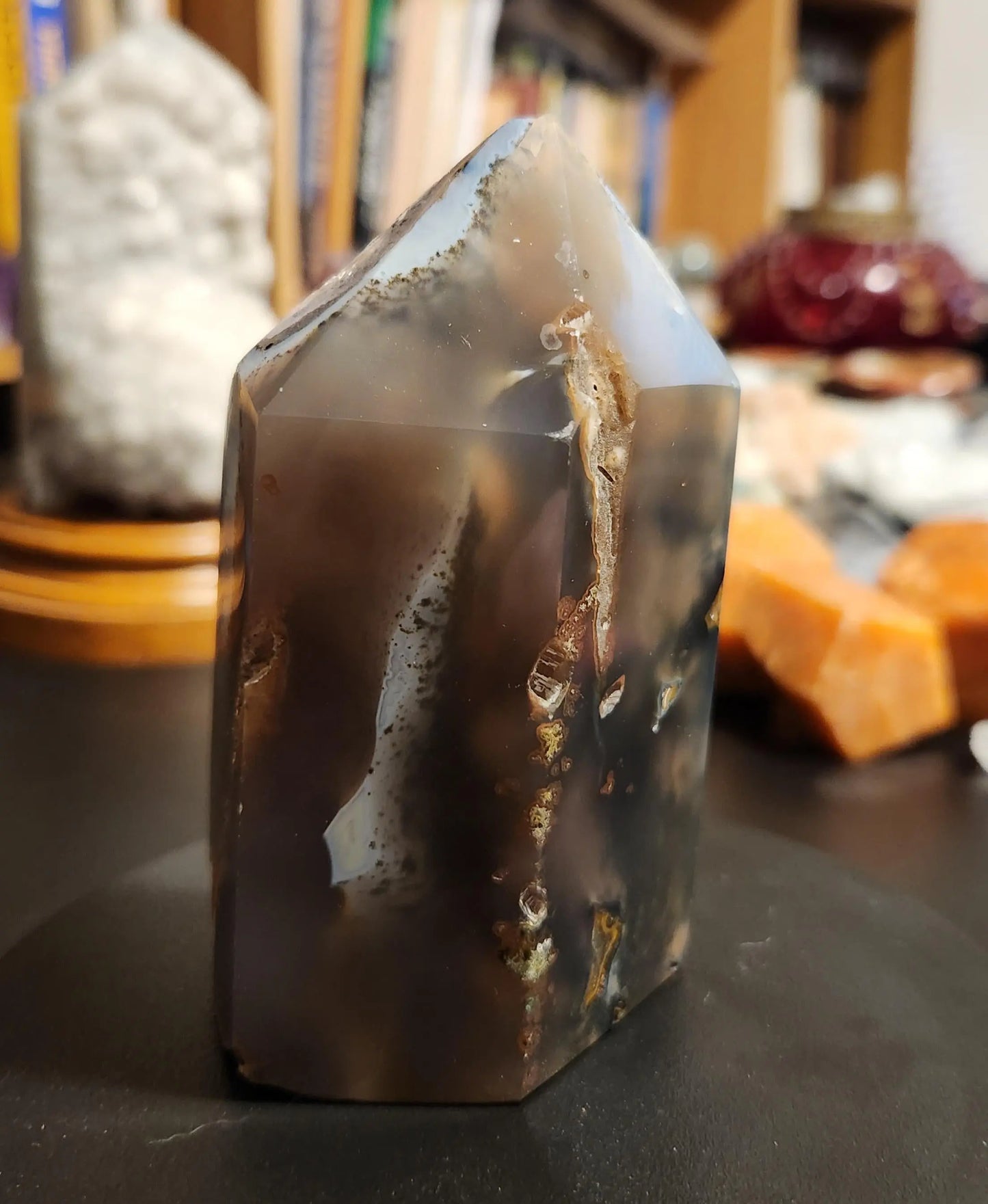 Druzy Agate Tower | Natural Crystal for Inner Strength & Balance | 4.2 Healing Stone | Spiritual Home Décor Meditation Gift Etsy