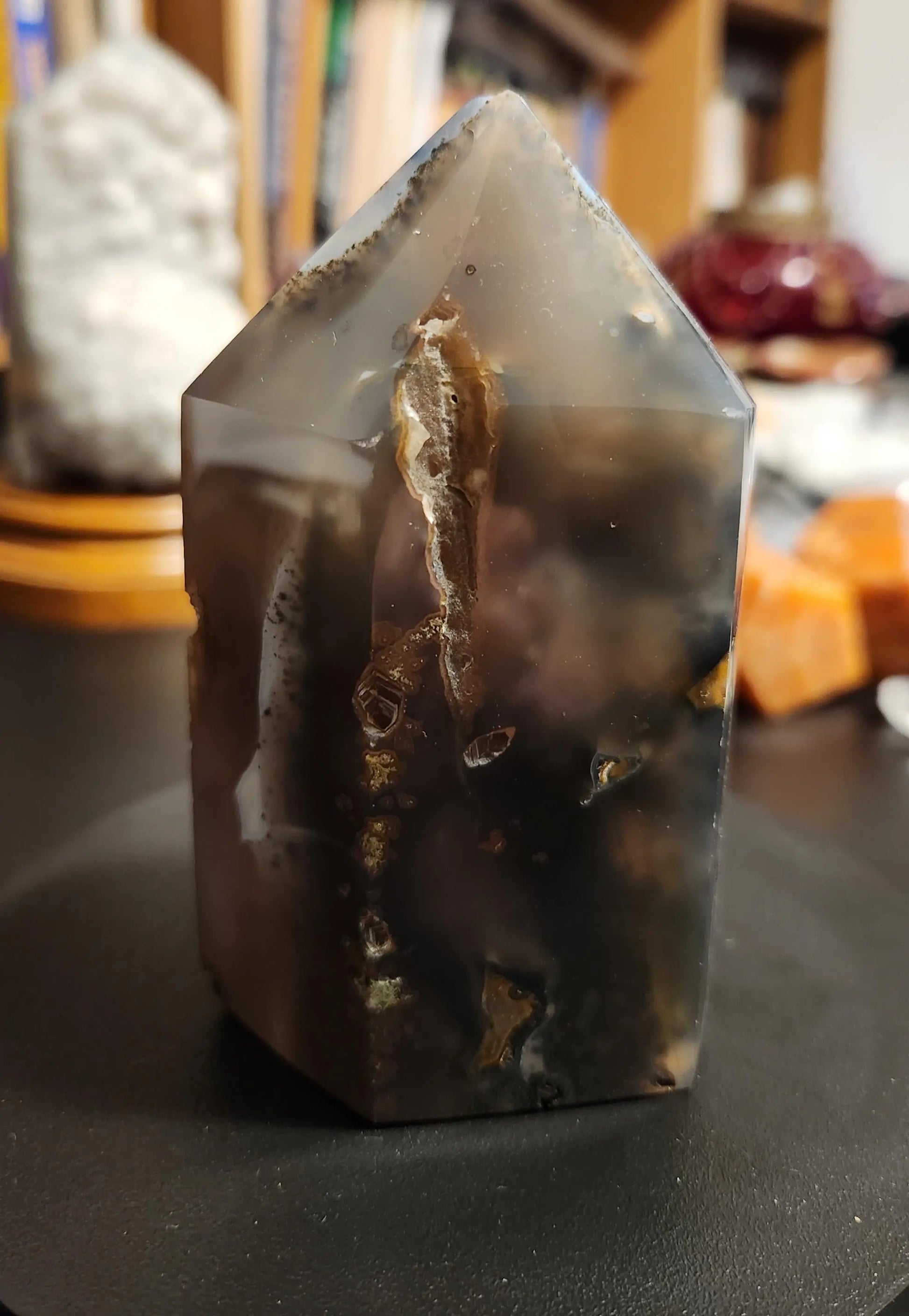 Druzy Agate Tower | Natural Crystal for Inner Strength & Balance | 4.2 Healing Stone | Spiritual Home Décor Meditation Gift Etsy