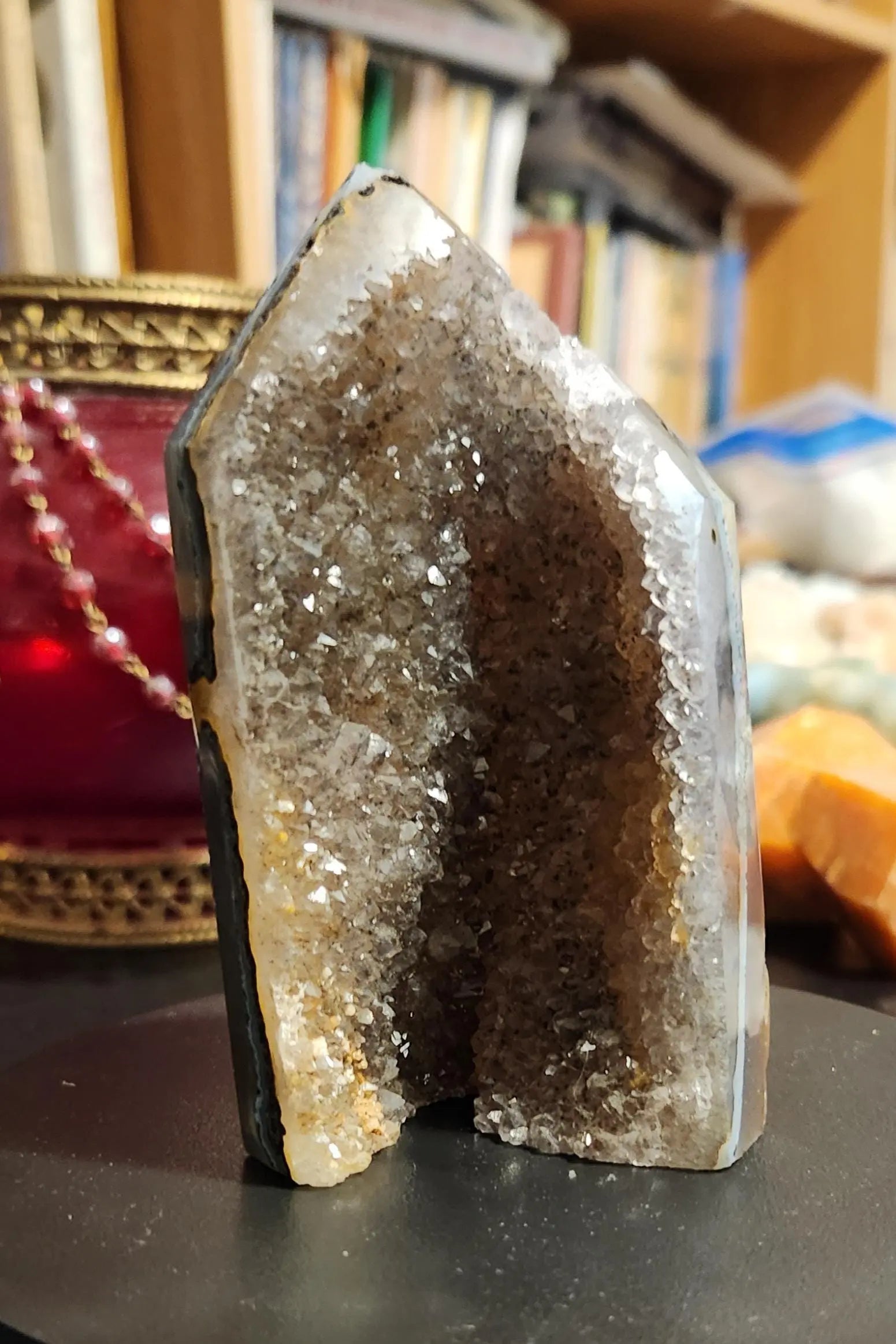 Druzy Agate Tower | Natural Crystal for Inner Strength & Balance | 4.2 Healing Stone | Spiritual Home Décor Meditation Gift Etsy