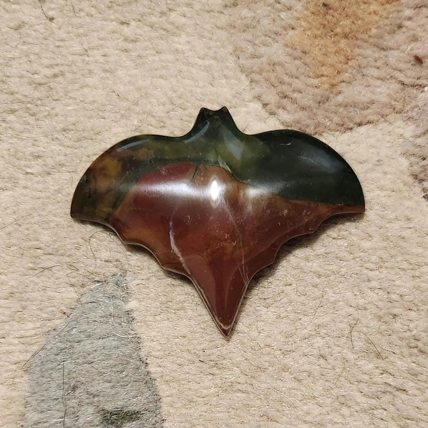 Bloodstone & Red Jasper Bat: Crystal Healing Stone (2.5 inch) Etsy