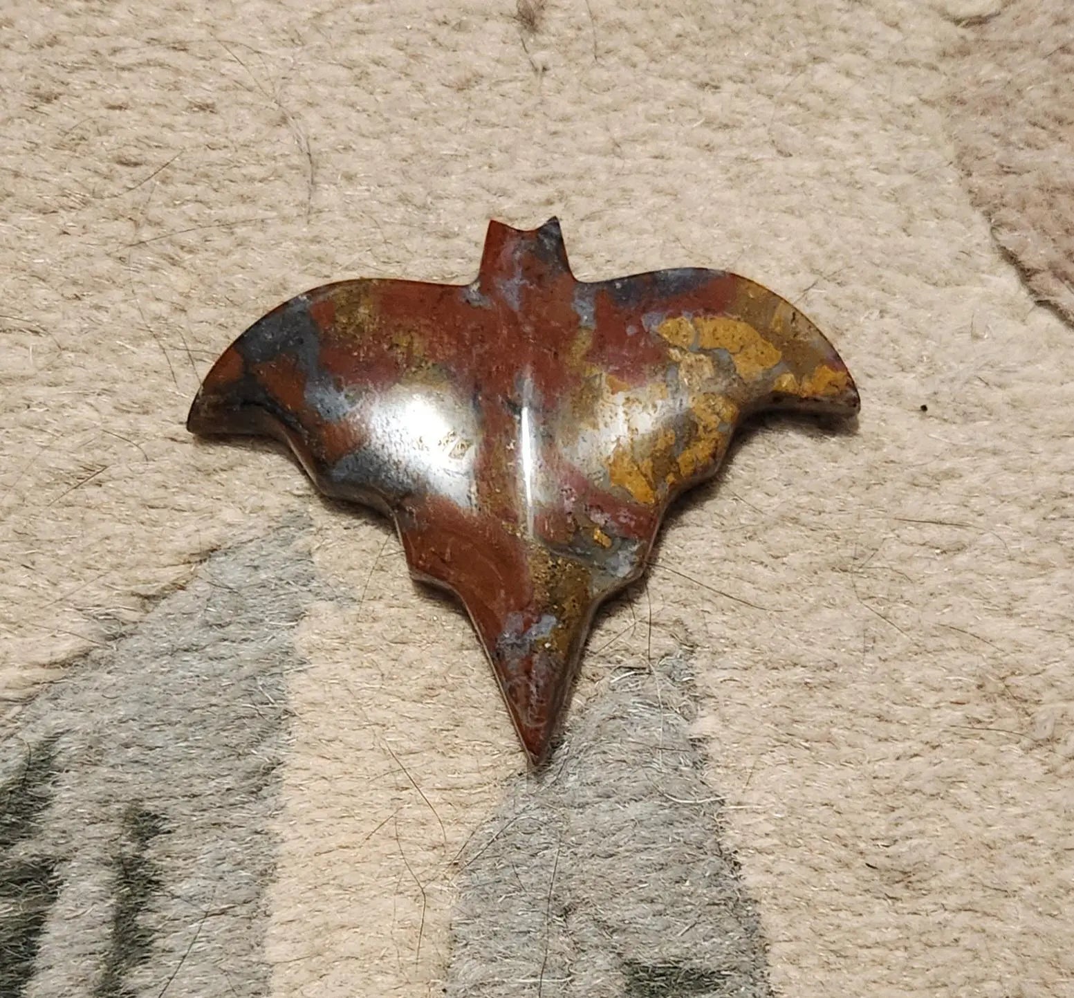 Bloodstone & Red Jasper Bat: Crystal Healing Stone (2.5 inch) Etsy