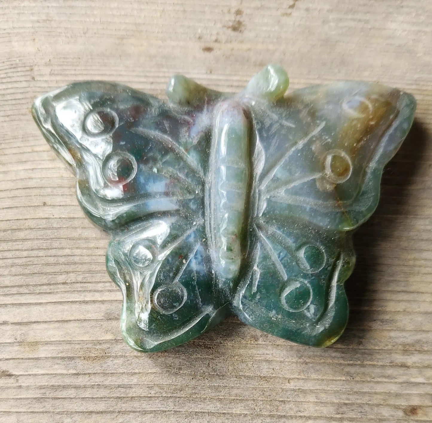 Ocean Jasper Butterfly Carving Etsy