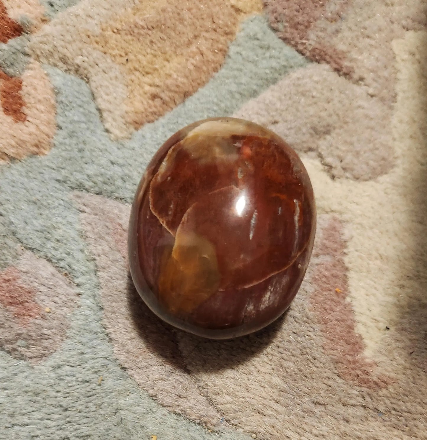 Petrified Fossilized Wood Palm Stones, Tumbled Stones, Healing Stones, Crystals, Healing Crystals, Earthy  Colors Browns Red Cream Orange Etsy