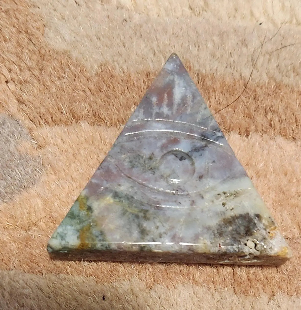 Eye of Providence Carved Crystal Triangular Stones Ocean Jasper, Fluorite, Tai Chi Stone Spiritual Protection Etsy