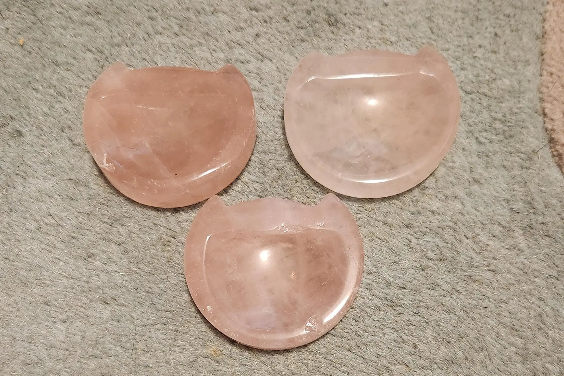 Small Kitty Rose Quartz Trinket Dish, Cat Jewelry Bowl, Pink Rose Quartz Cat Dish, Etsy