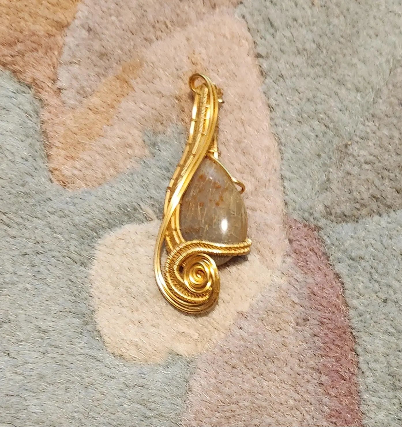 Gold Wire Wrapped Dendritic Agate, Reiki, Protection, Root Chakra, Positive Energy, Heart Chakra, Gemini, Gemini Woman, gemini zodiac, Etsy