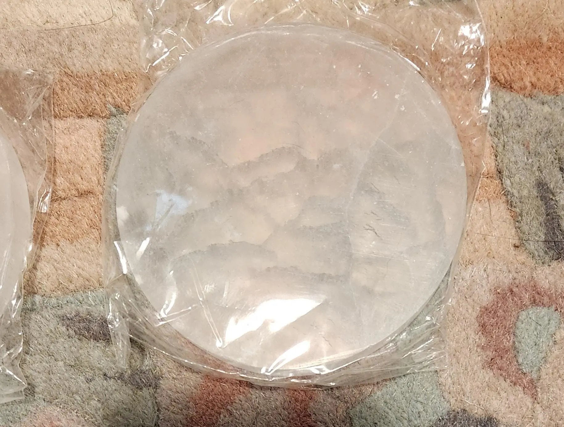 Satin Spar Selenite Charging Station Flat Circular Crystal Cleaning,Liquid Light Etsy