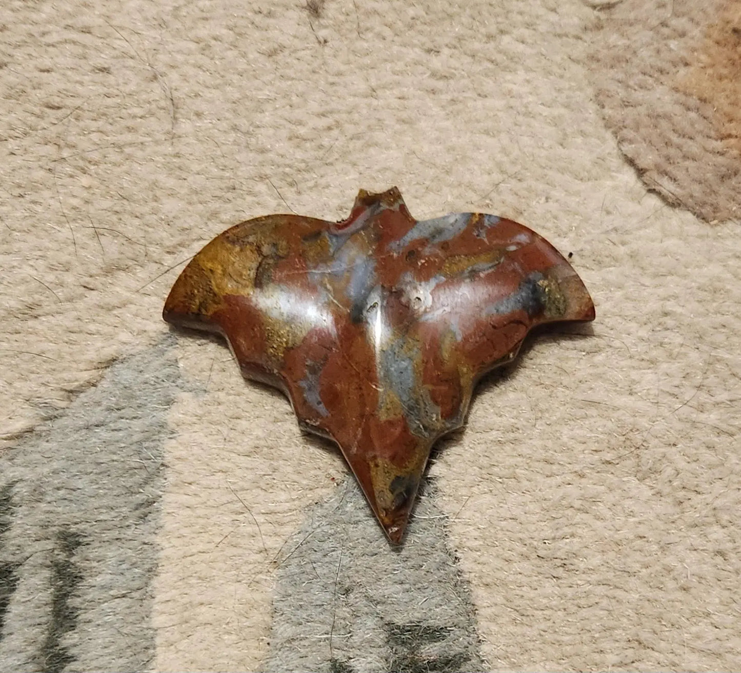Bloodstone & Red Jasper Bat: Crystal Healing Stone (2.5 inch) Etsy