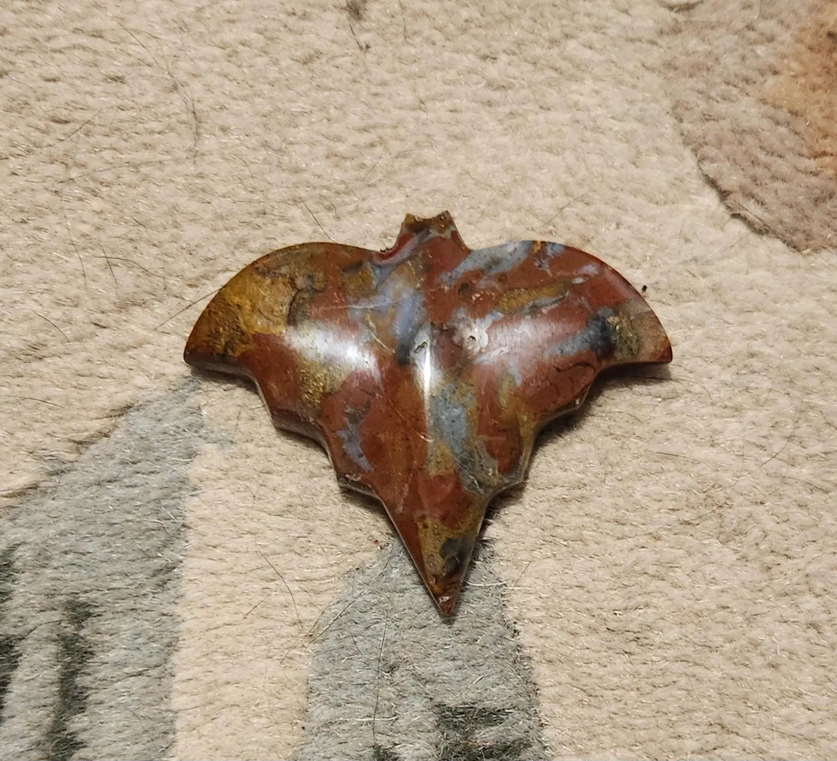 Bloodstone & Red Jasper Bat: Crystal Healing Stone (2.5 inch) Etsy