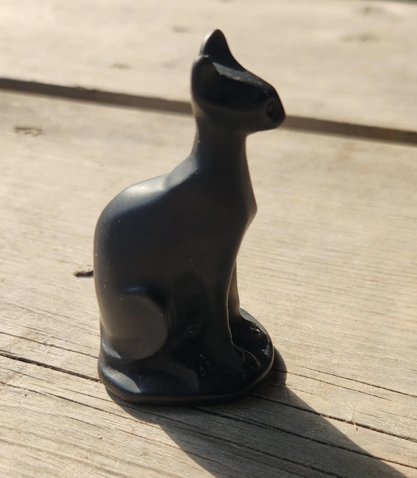 Egyptian Obsidian Cats, Matte Finish, Carved Crystal Cat, Black Cat, Black Volcanic Glass, Crystal Animal Etsy
