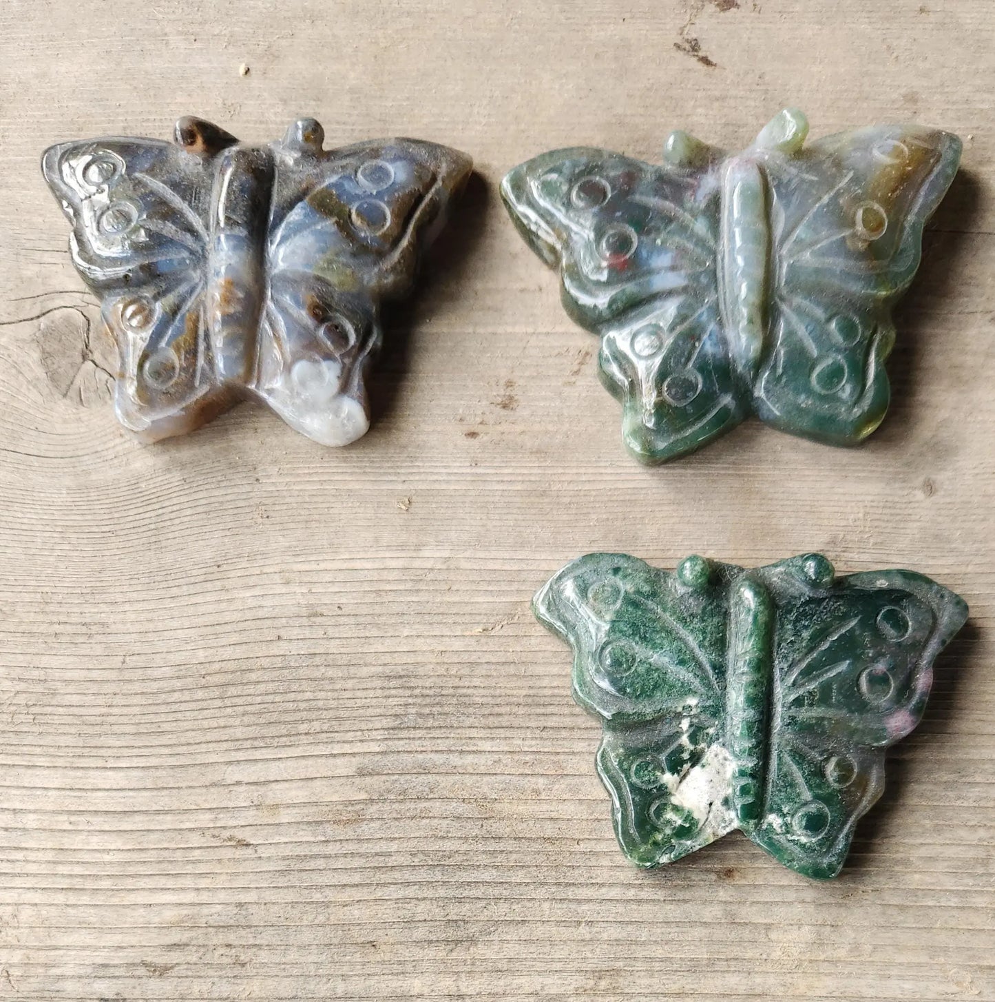 Ocean Jasper Butterfly Carving Etsy
