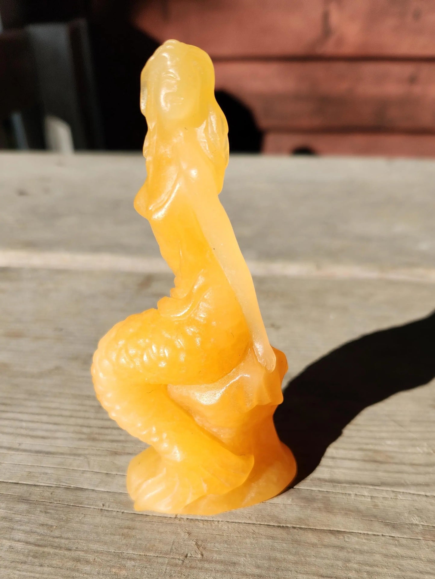 Yellow Calcite Mermaid 4.75" tall - Planet Jordan Jewels