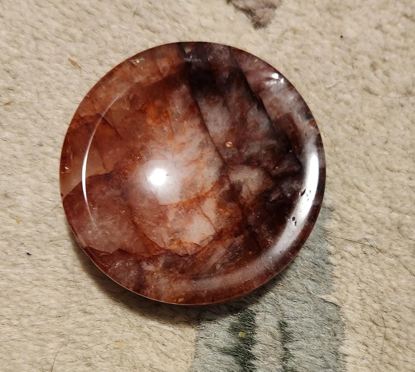 Fire Quartz Trinket Bowl Set |Grounding Root Chakra Crystal Dish with Hematite Inclusions, Carved Stone for Decor, Gifts, and Energy Balance Etsy