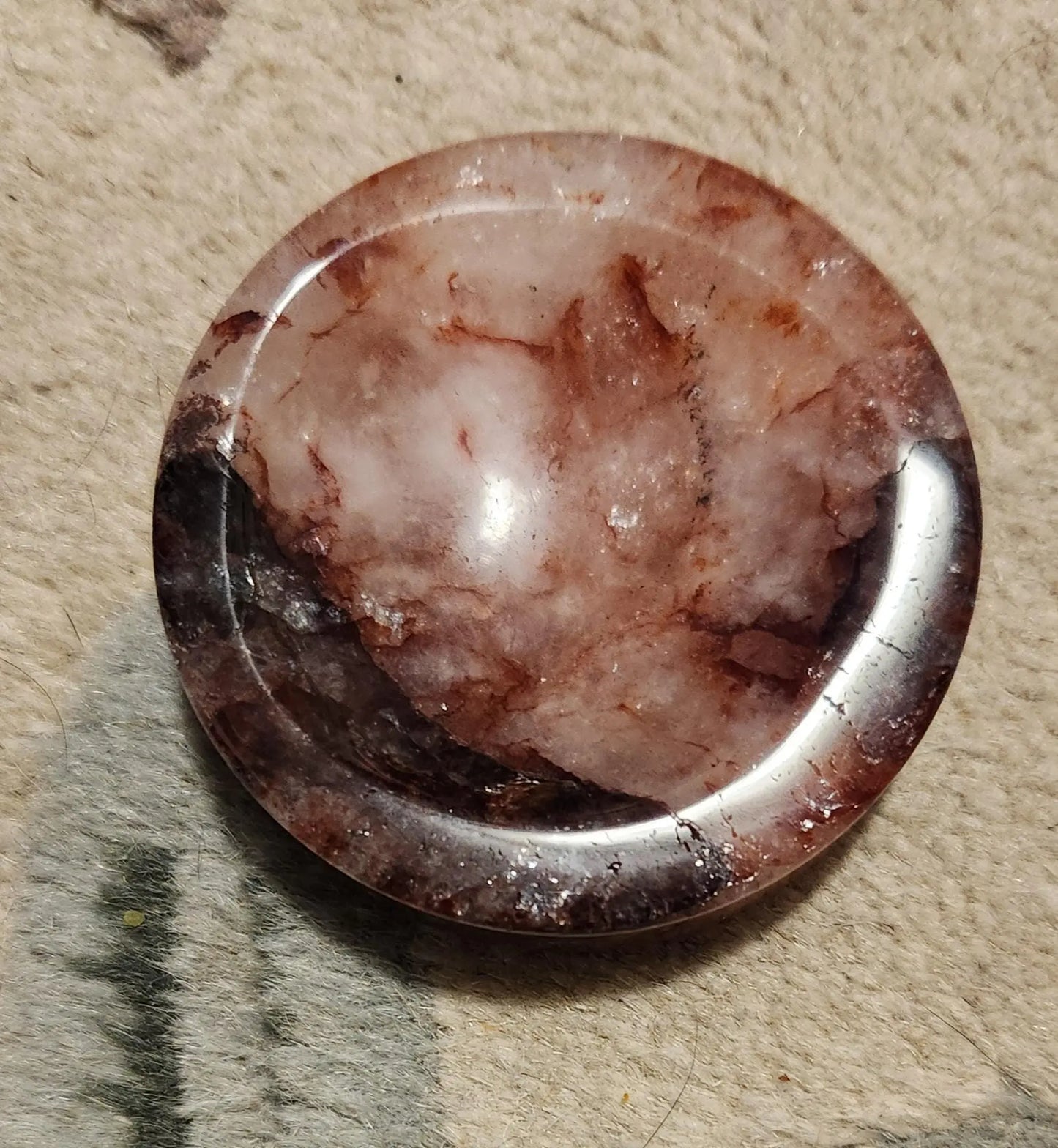 Fire Quartz Trinket Bowl Set |Grounding Root Chakra Crystal Dish with Hematite Inclusions, Carved Stone for Decor, Gifts, and Energy Balance Etsy
