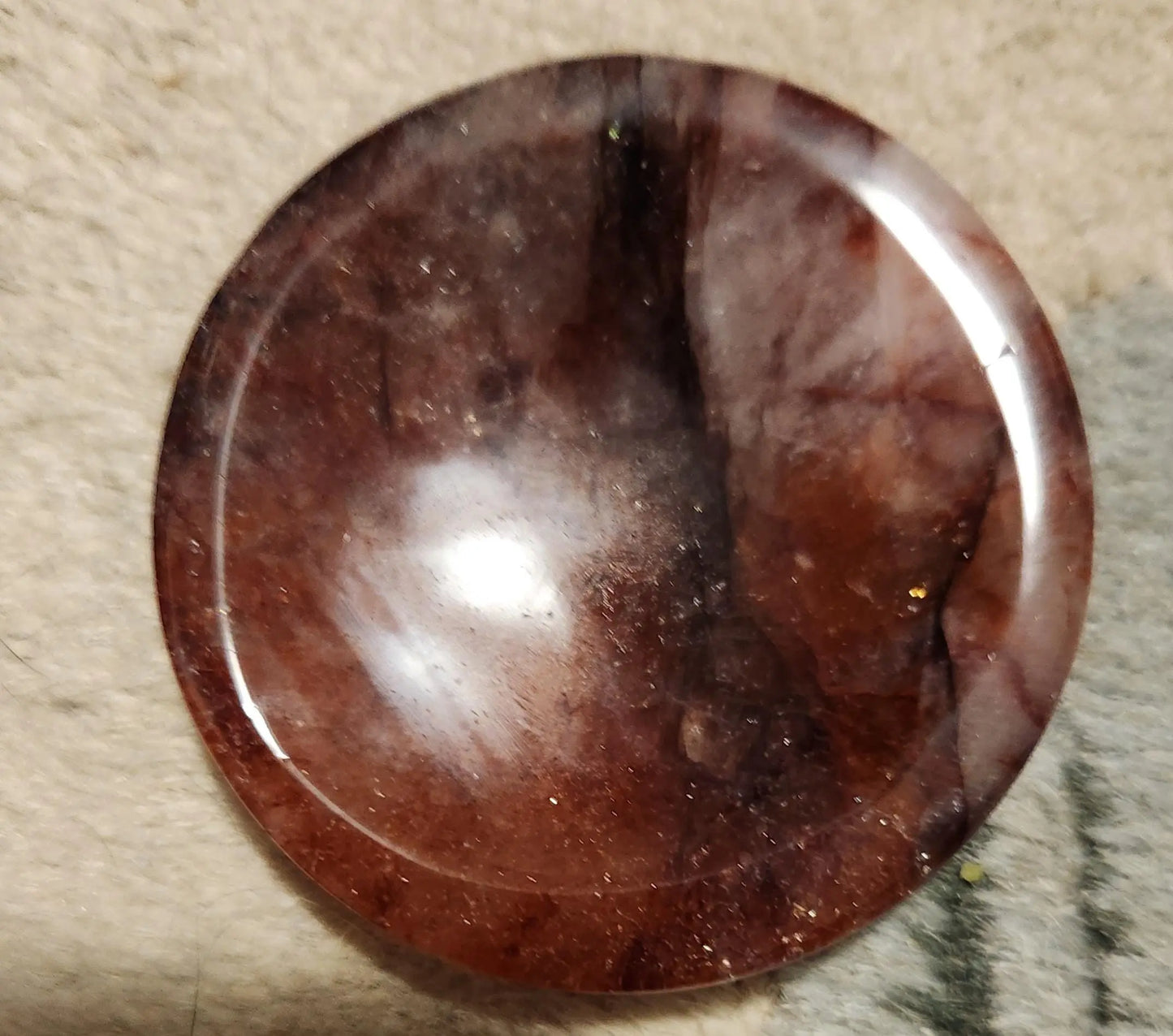 Fire Quartz Trinket Bowl Set |Grounding Root Chakra Crystal Dish with Hematite Inclusions, Carved Stone for Decor, Gifts, and Energy Balance Etsy