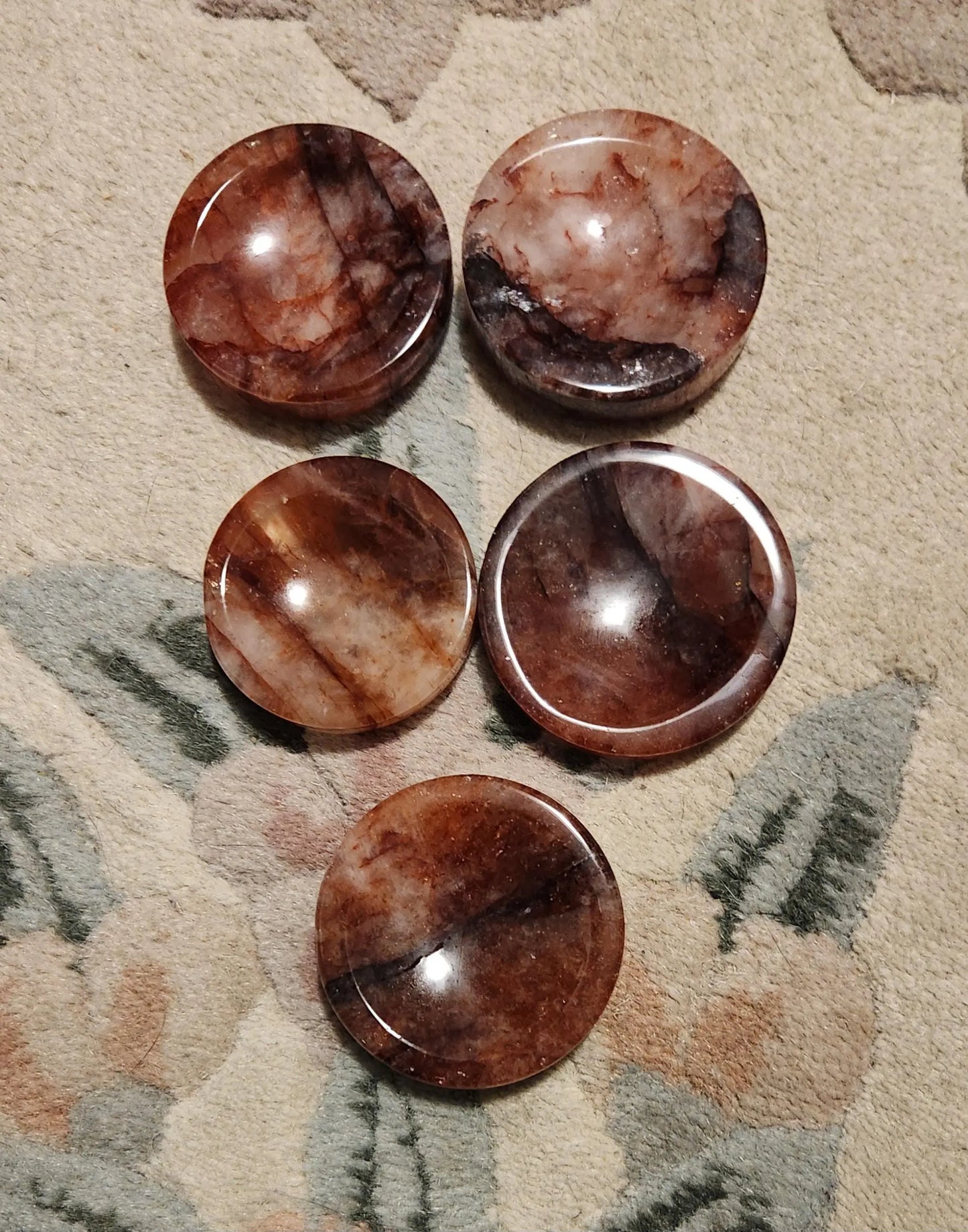 Fire Quartz Trinket Bowl Set |Grounding Root Chakra Crystal Dish with Hematite Inclusions, Carved Stone for Decor, Gifts, and Energy Balance Etsy