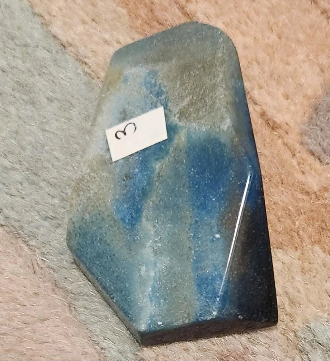 High Polish Blue Trolleite Chunks, Rare Trolleite Mineral, Crystals for Healing & Meditation, Astral Projection, Etsy