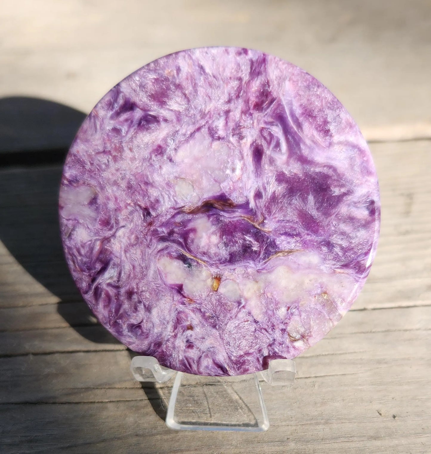 Charoite Energy Disk most powerful crystals, Open Third Eye  Chakra, Spiritual Healing, Personal Power, Purple, Mindfulness Meditation Etsy