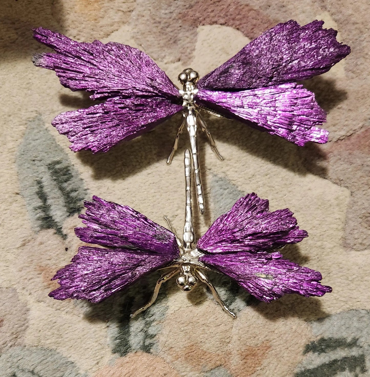 Aura Kyanite Crystal Dragonfly, Peacock, Blue, Purple Kyanite Crystal with Titanium Aura, Healing Decor Gift , Metaphysical Properties Etsy