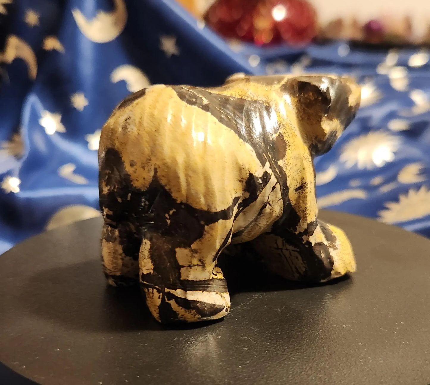 Hand Carved Bear, Nature Stone, Landscape grounding, Jasper Sculpture, Cabinet Display Etsy
