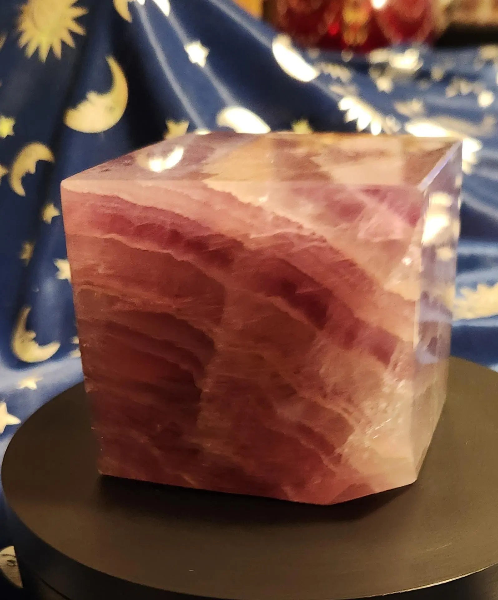 Beautiful Fluorite Floating Cube, Large Fluorite Cube, 2.7" x 2.5" Floating Cube, 2LB Fluorite Cube, Purple/Pink Fluorite Cube, Genius Stone Etsy