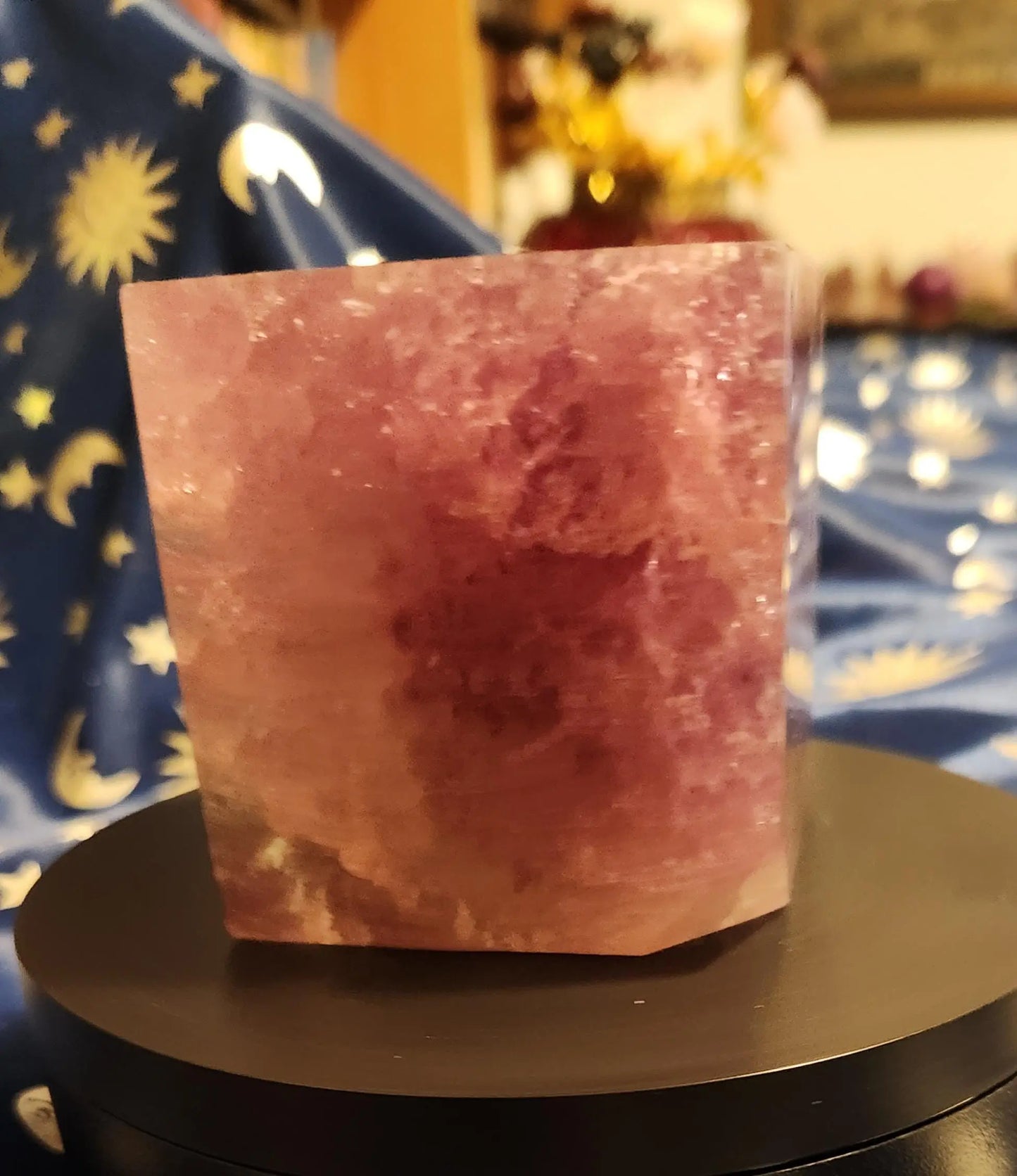 Beautiful Fluorite Floating Cube, Large Fluorite Cube, 2.7" x 2.5" Floating Cube, 2LB Fluorite Cube, Purple/Pink Fluorite Cube, Genius Stone Etsy