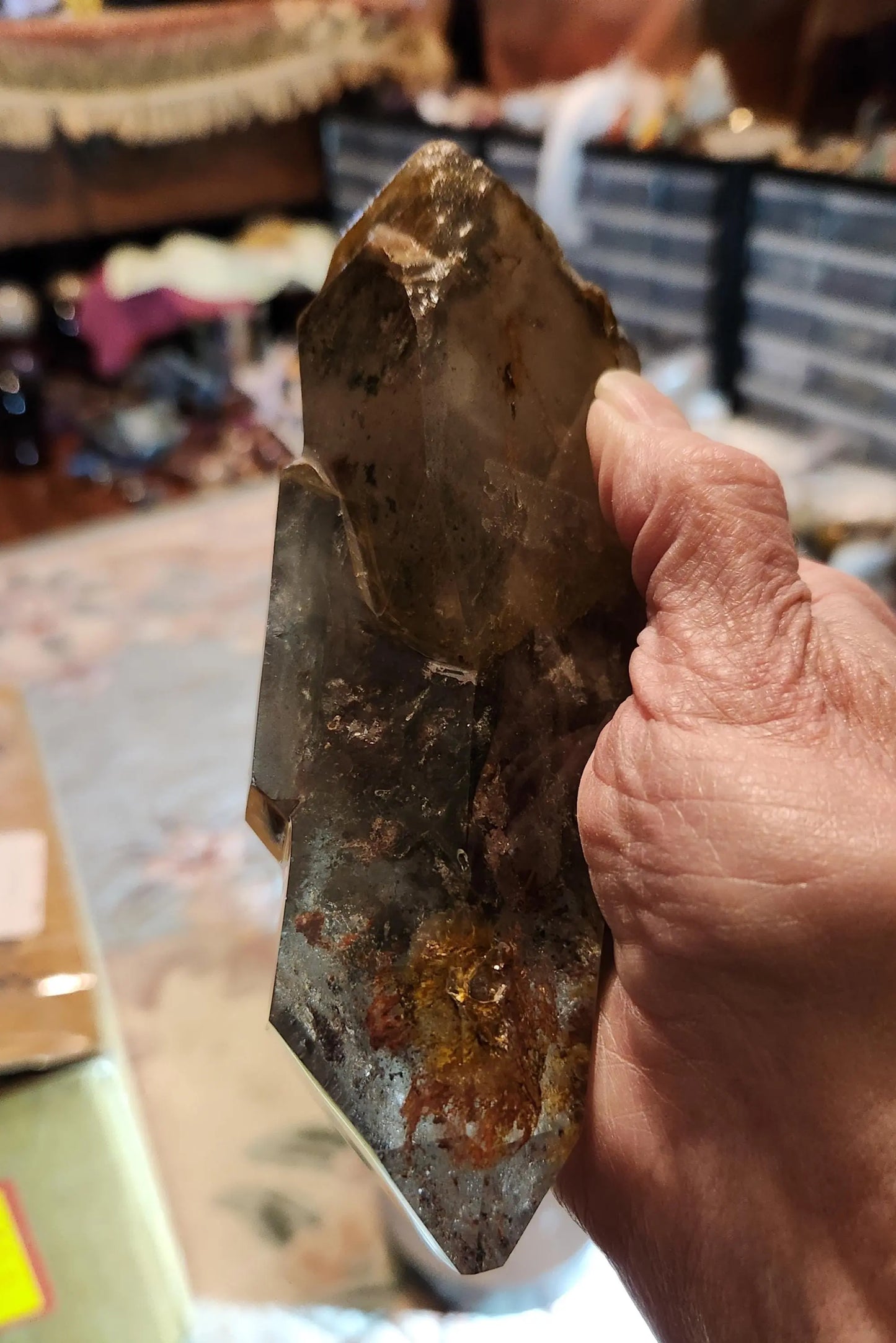 Large Garden Quartz, Beautiful Lodolite, 5.9"x2.4", 1LB 4.9OZ, Lovely Inclusions Represent a Lanscape Inside the Clear Quartz, Etsy