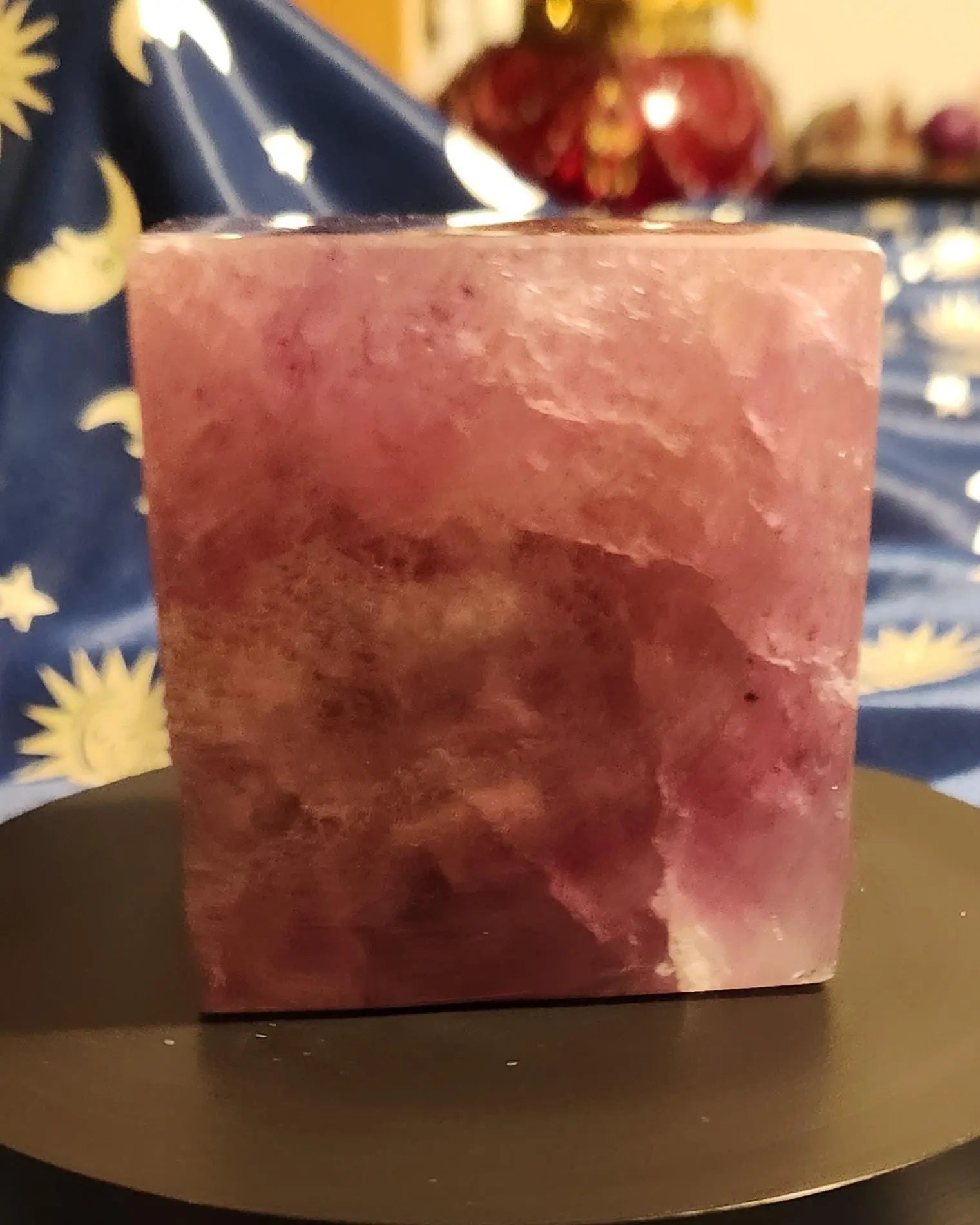 Beautiful Fluorite Floating Cube, Large Fluorite Cube, 2.7" x 2.5" Floating Cube, 2LB Fluorite Cube, Purple/Pink Fluorite Cube, Genius Stone Etsy