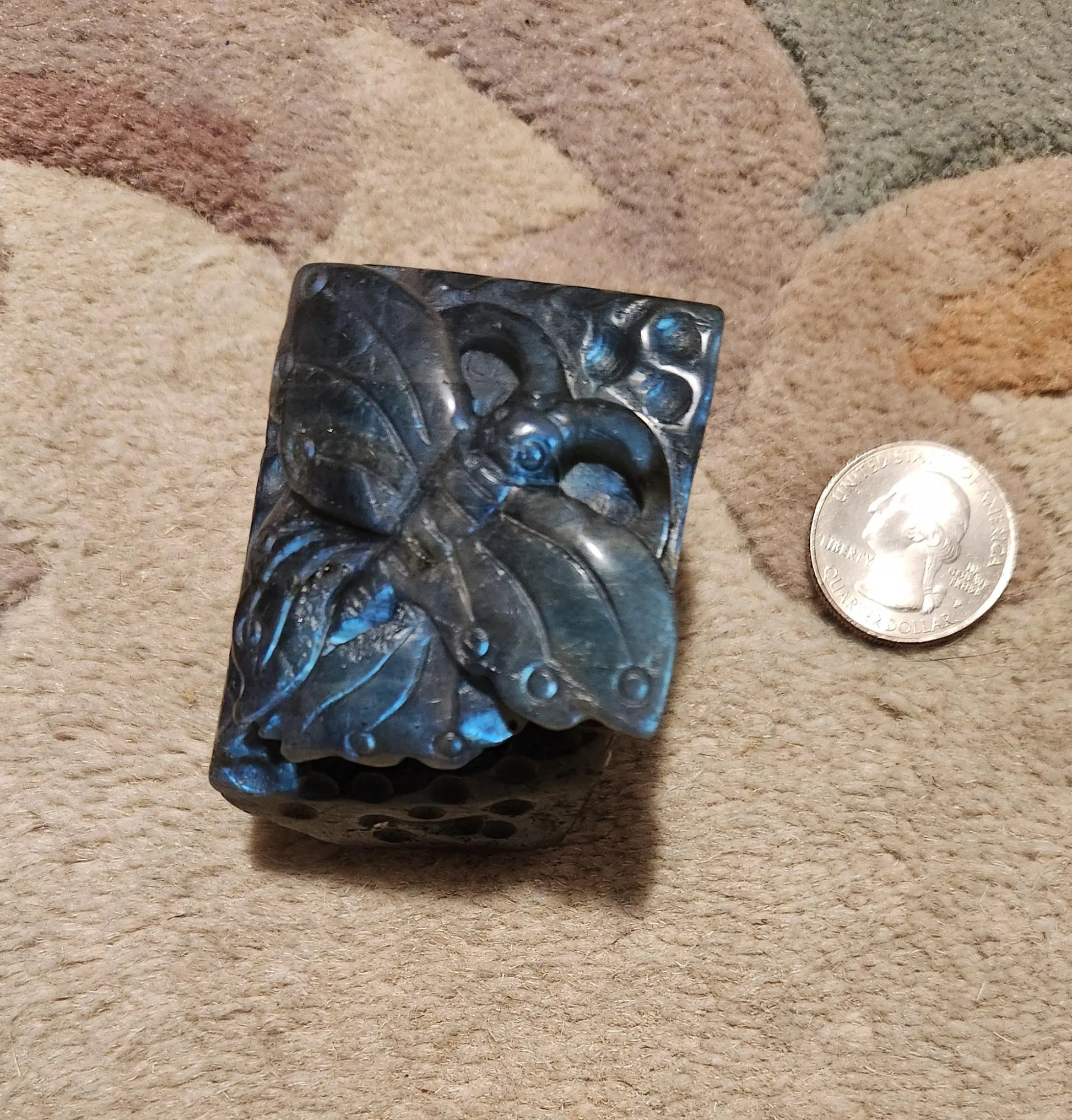 Flashy Labradorite Butterfly, Butterfly Gift, Nice Labradorite, Blue Lab, Brilliant Flashes of Color Called Labradoressence Etsy