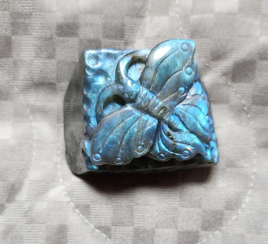 Flashy Labradorite Butterfly, Butterfly Gift, Nice Labradorite, Blue Lab, Brilliant Flashes of Color Called Labradoressence Etsy