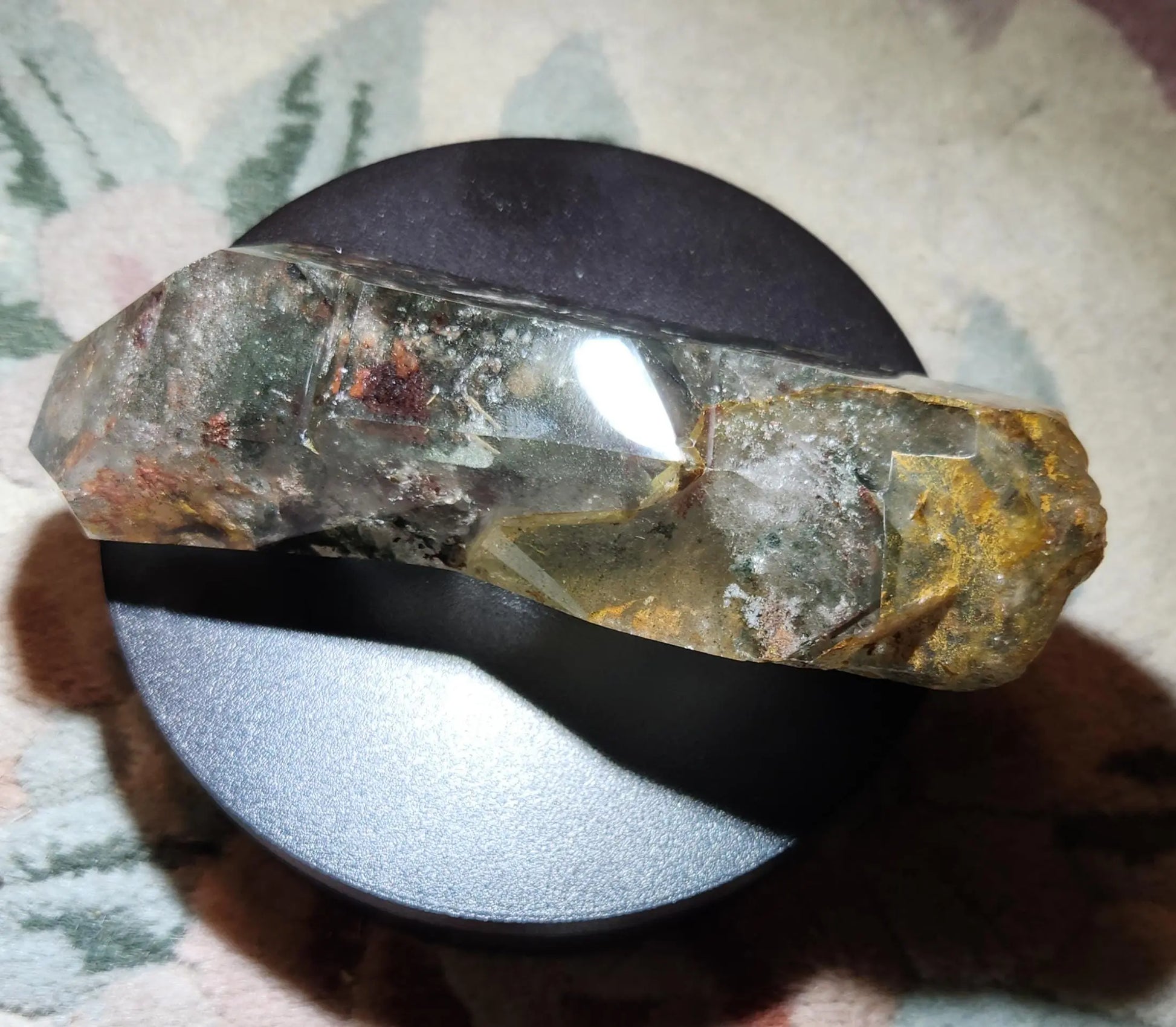 Large Garden Quartz, Beautiful Lodolite, 5.9"x2.4", 1LB 4.9OZ, Lovely Inclusions Represent a Lanscape Inside the Clear Quartz, Etsy