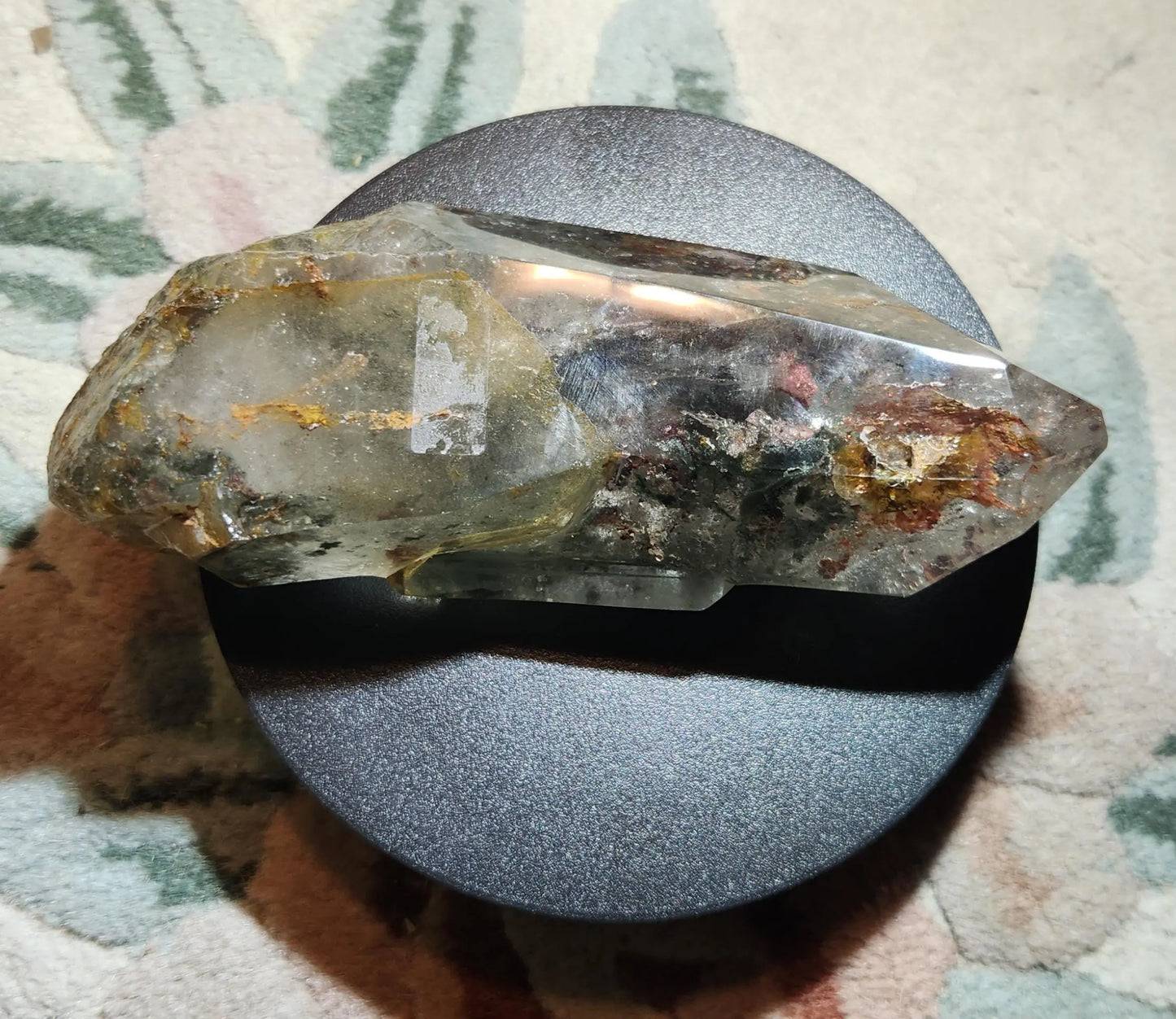 Large Garden Quartz, Beautiful Lodolite, 5.9"x2.4", 1LB 4.9OZ, Lovely Inclusions Represent a Lanscape Inside the Clear Quartz, Etsy
