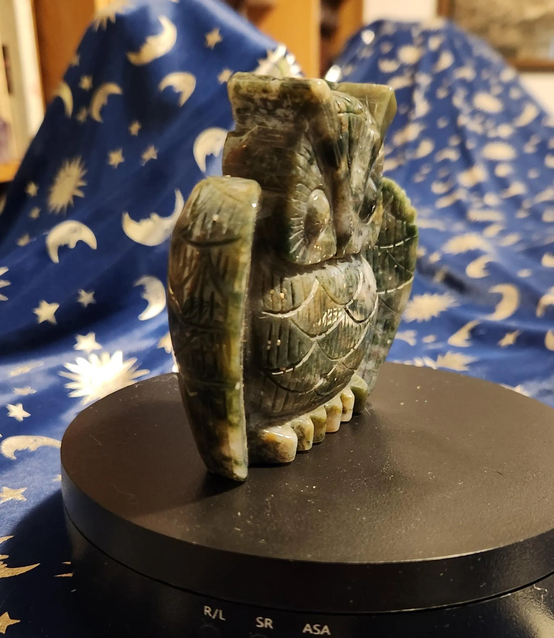 Ocean Jasper Carved Owl Figurine, Orbicular, Etsy