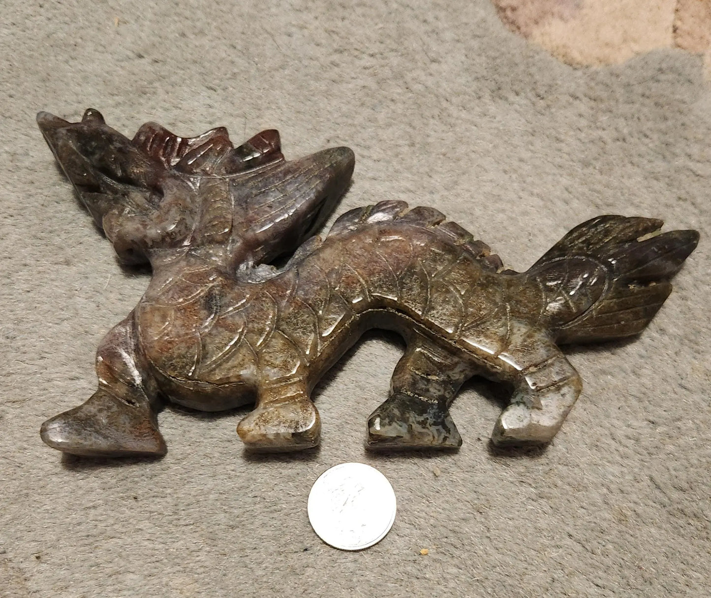Large Ocean Jasper Dragon Etsy