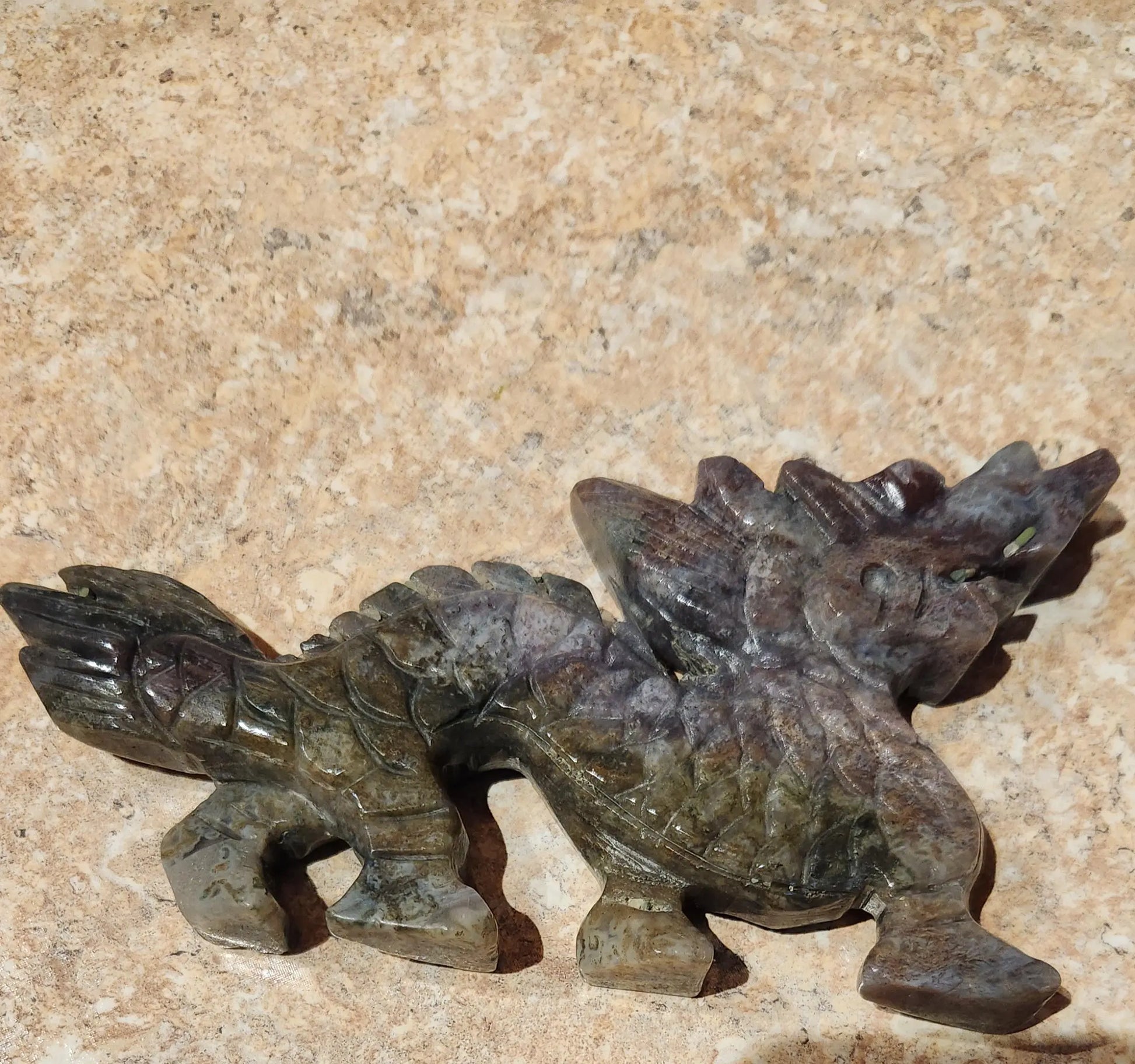 Large Ocean Jasper Dragon Etsy