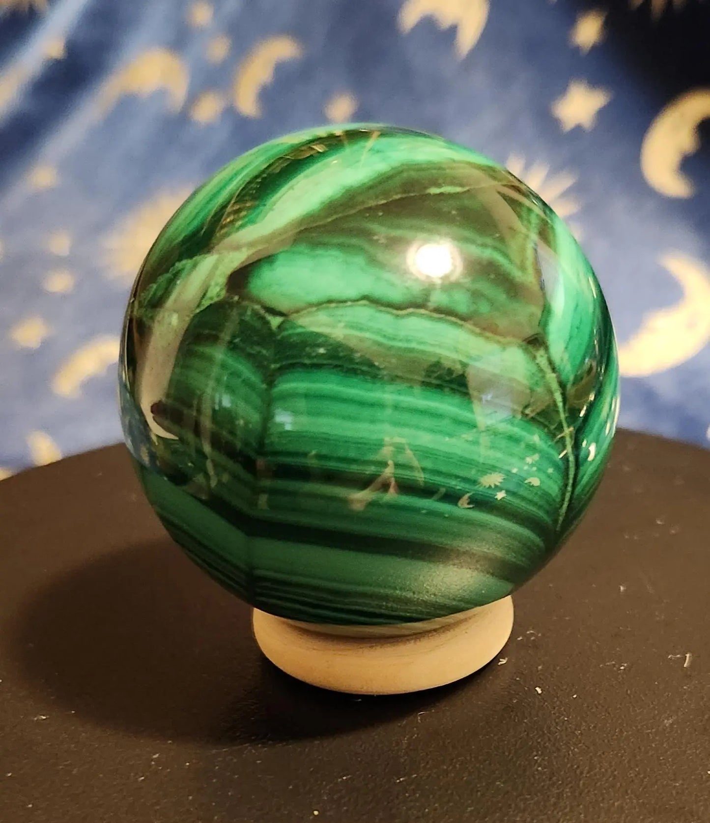 Malachite Sphere Etsy