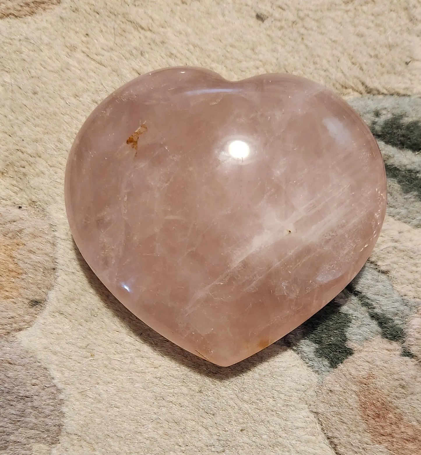 Rose Quartz Valentine Heart, Anniversary Gift, Home Decor, Pretty Pink Heart on Stand, Pretty Rose Quartz, Hyaline Quartz Etsy