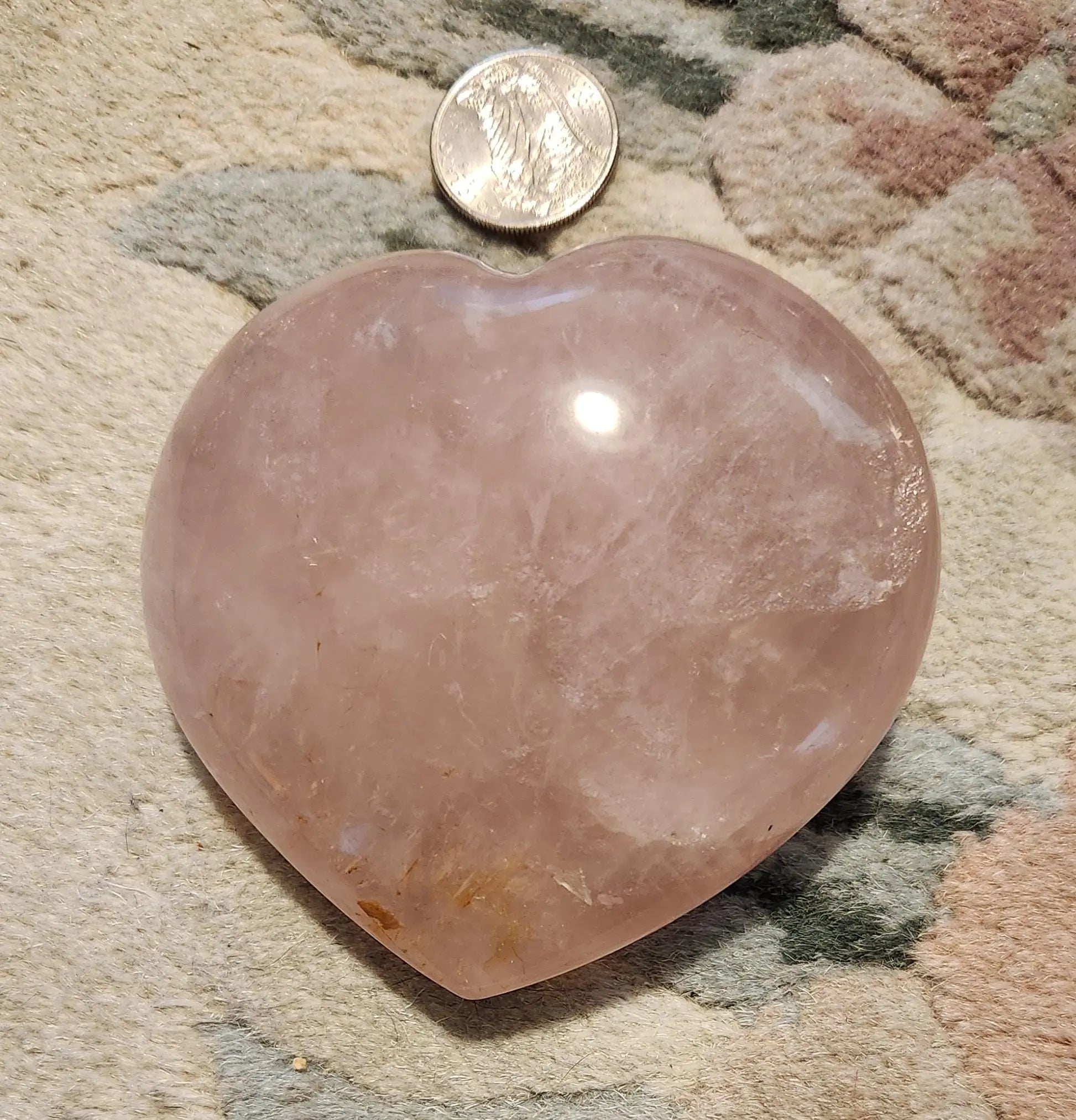 Rose Quartz Valentine Heart, Anniversary Gift, Home Decor, Pretty Pink Heart on Stand, Pretty Rose Quartz, Hyaline Quartz Etsy