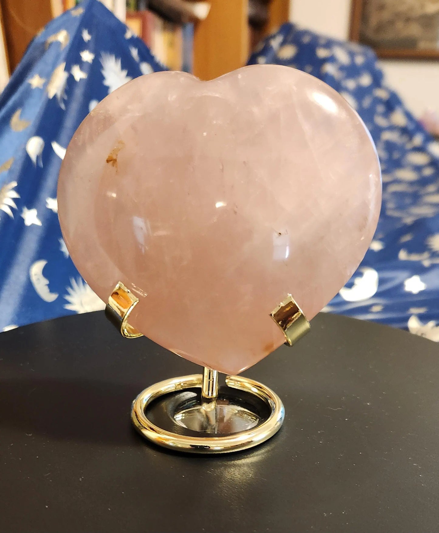 Rose Quartz Valentine Heart, Anniversary Gift, Home Decor, Pretty Pink Heart on Stand, Pretty Rose Quartz, Hyaline Quartz Etsy