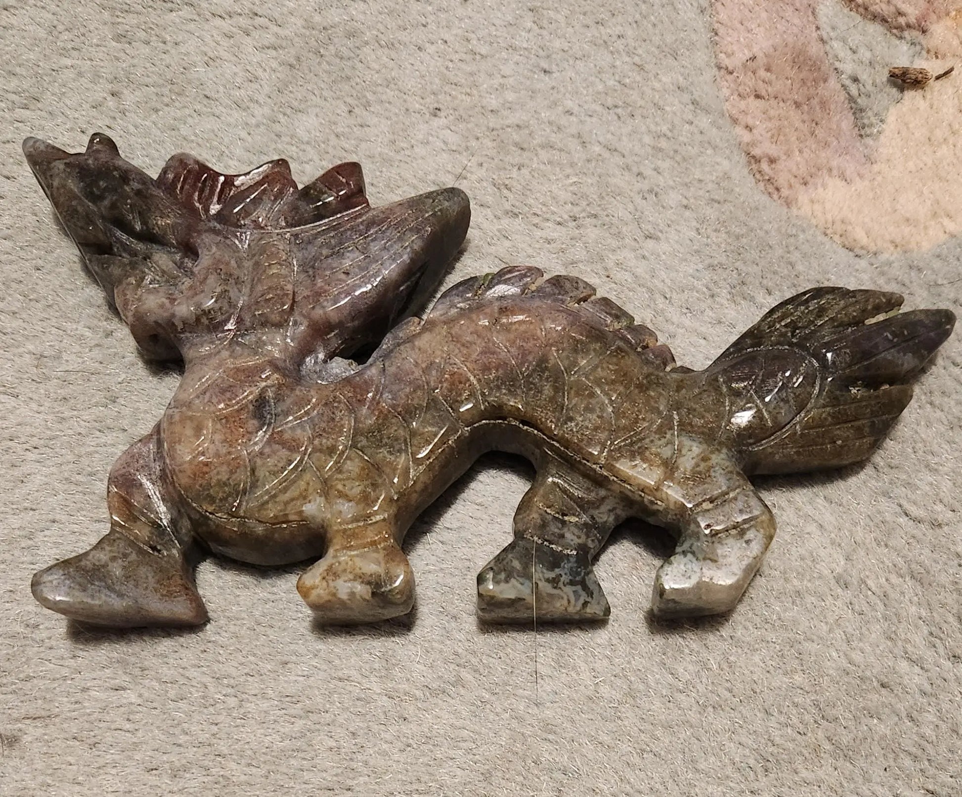 Large Ocean Jasper Dragon Etsy