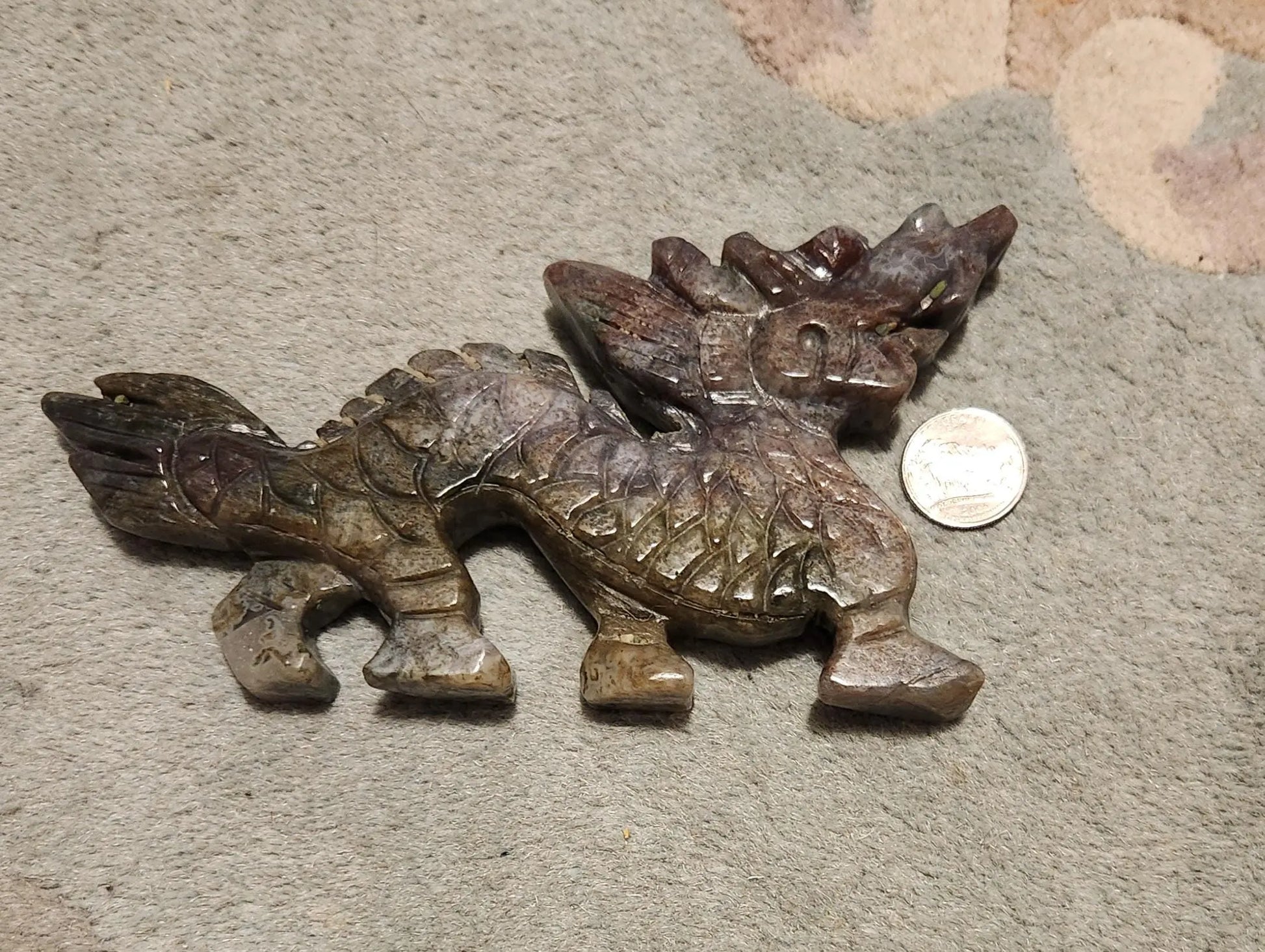 Large Ocean Jasper Dragon Etsy