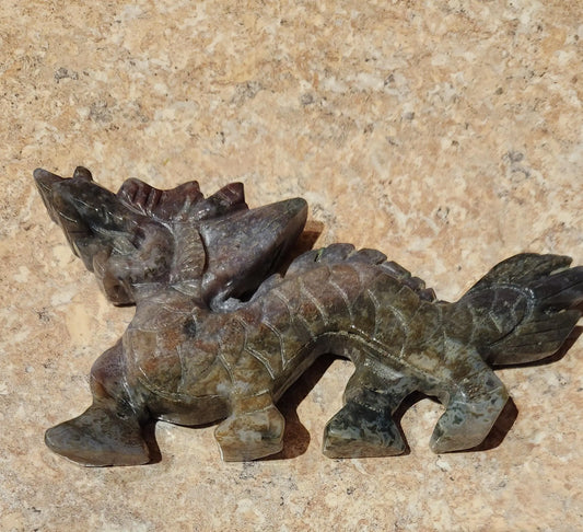 Large Ocean Jasper Dragon Etsy