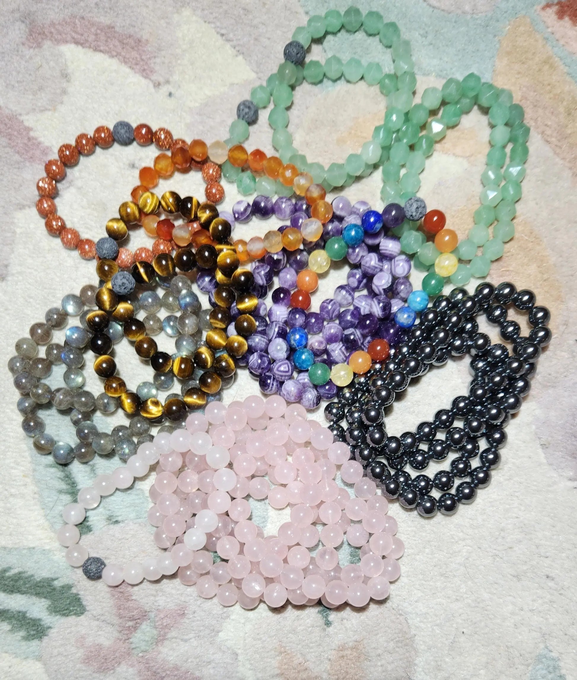 8mm Genuine Gemstone Bracelets for Women and Men, Stretchy,AAA Crystal Stone Beads, Amethyst, Tigers Eye, Rose Quartz, Labradorite, Citrine Etsy