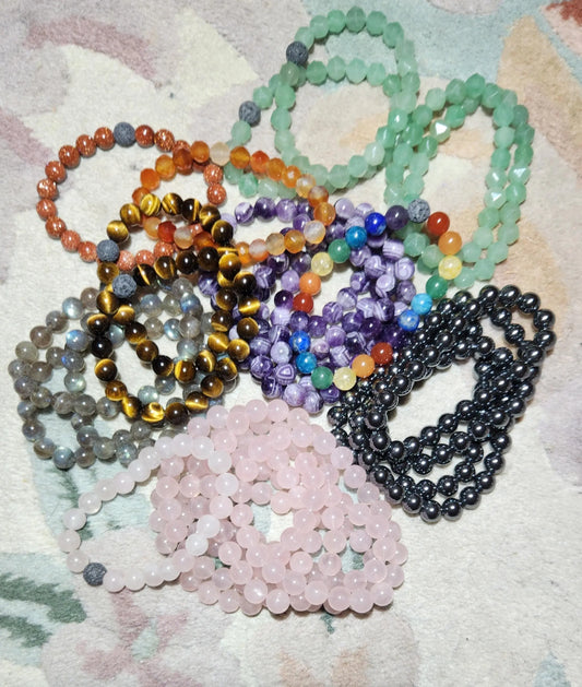 8mm Genuine Gemstone Bracelets for Women and Men, Stretchy,AAA Crystal Stone Beads, Amethyst, Tigers Eye, Rose Quartz, Labradorite, Citrine Etsy