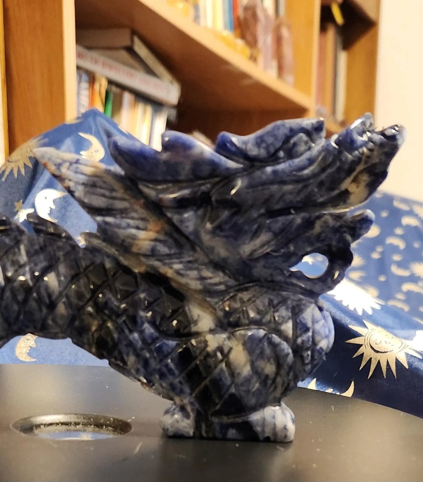 Carved Sodalite Dragon, Large Blue Dragon, 8"x3.5" 10.9OZ, Spiritual Mastery, Blue Crystals Bring Trust, Truth, Patience, and Respect Etsy