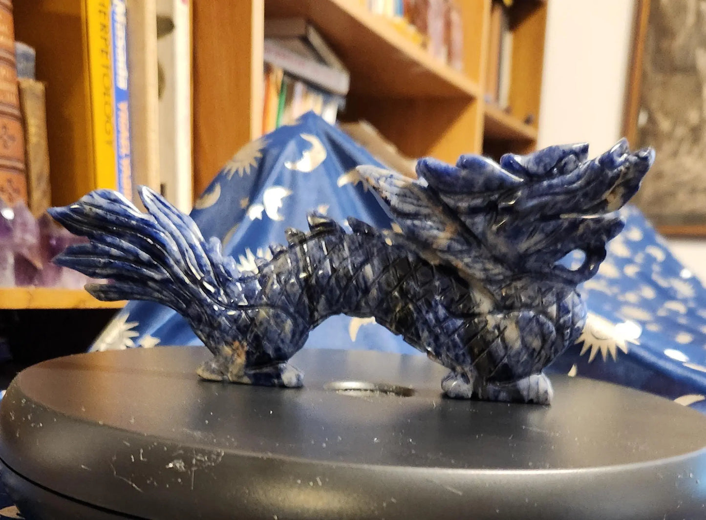 Carved Sodalite Dragon, Large Blue Dragon, 8"x3.5" 10.9OZ, Spiritual Mastery, Blue Crystals Bring Trust, Truth, Patience, and Respect Etsy