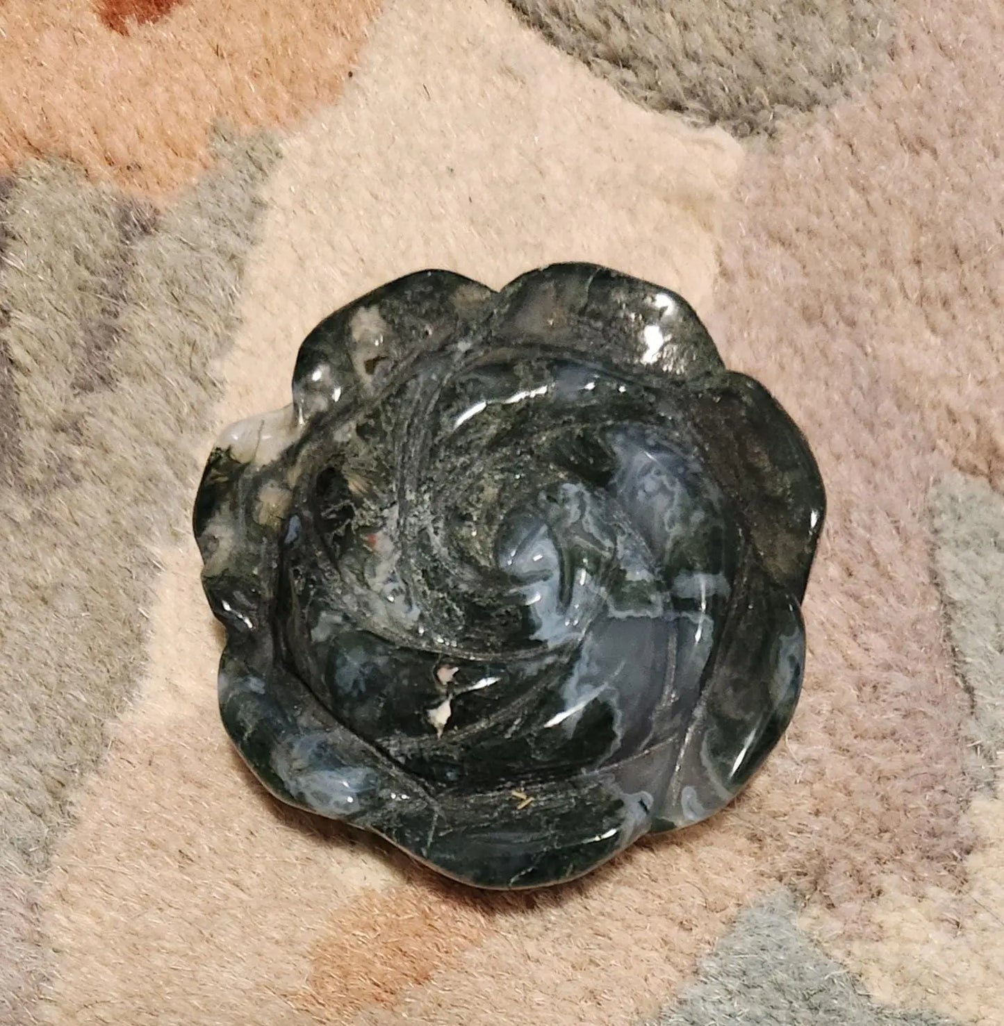 Carved Crystal Rose, Carved Flat Roses, Carved Ocean Jasper Rose, Carved Fluorite Rose, Lepidolite Rose, Moss Agate Rose Etsy