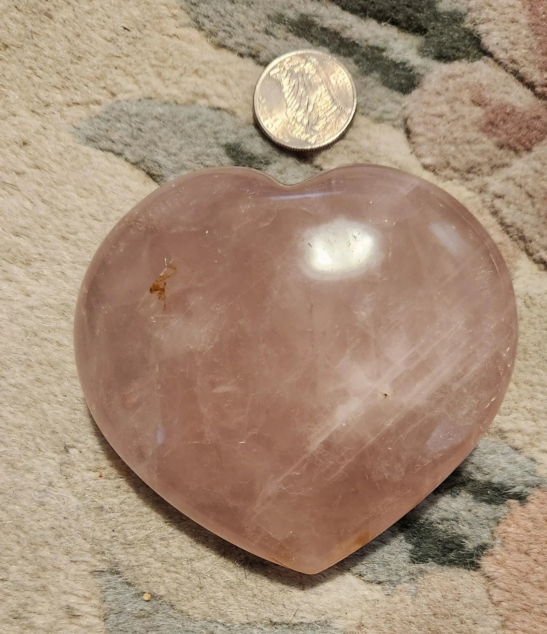 Rose Quartz Valentine Heart, Anniversary Gift, Home Decor, Pretty Pink Heart on Stand, Pretty Rose Quartz, Hyaline Quartz Etsy